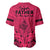 Polynesian Father's Day Gift For Dad Baseball Jersey Super Father In The World - Pink Polynesian Pattern LT9 - Polynesian Pride