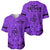 Polynesian Father's Day Gift For Dad Baseball Jersey Super Father In The World - Purple Polynesian Pattern LT9 - Polynesian Pride