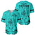 Polynesian Father's Day Gift For Dad Baseball Jersey Super Father In The World - Turquoise Polynesian Pattern LT9 - Polynesian Pride