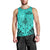 Polynesian Father's Day Gift For Dad Men Tank Top Super Father In The World - Turquoise Polynesian Pattern LT9 - Polynesian Pride