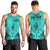 Polynesian Father's Day Gift For Dad Men Tank Top Super Father In The World - Turquoise Polynesian Pattern LT9 - Polynesian Pride