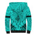 Personalised Polynesian Father's Day Gift For Dad Sherpa Hoodie Super Father In The World - Turquoise Polynesian Pattern LT9 - Polynesian Pride