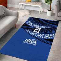 Fiji Rugby Pacific Custom Area Rug Pasifika Tapa Pattern