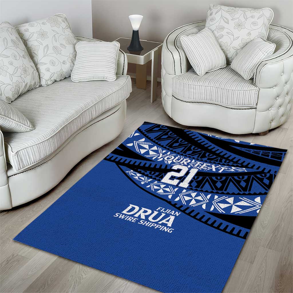 Fiji Rugby Pacific Custom Area Rug Pasifika Tapa Pattern