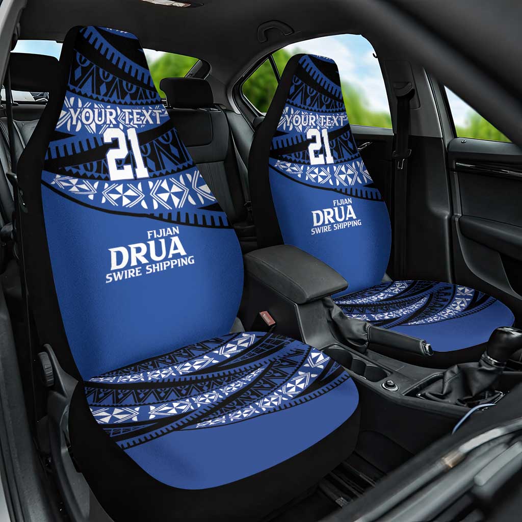 Fiji Rugby Pacific Custom Car Seat Cover Pasifika Tapa Pattern