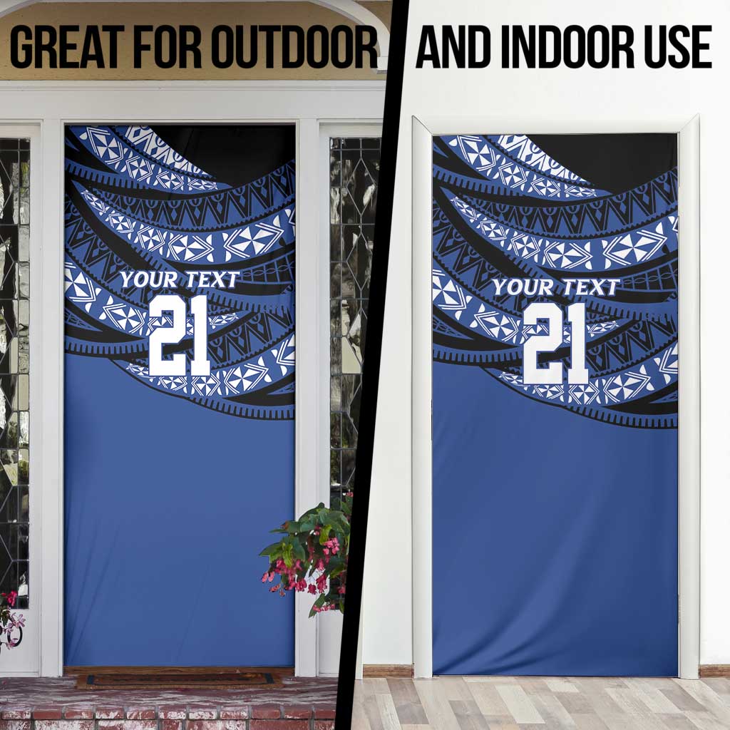 Fiji Rugby Pacific Custom Door Cover Pasifika Tapa Pattern - Polynesian Pride
