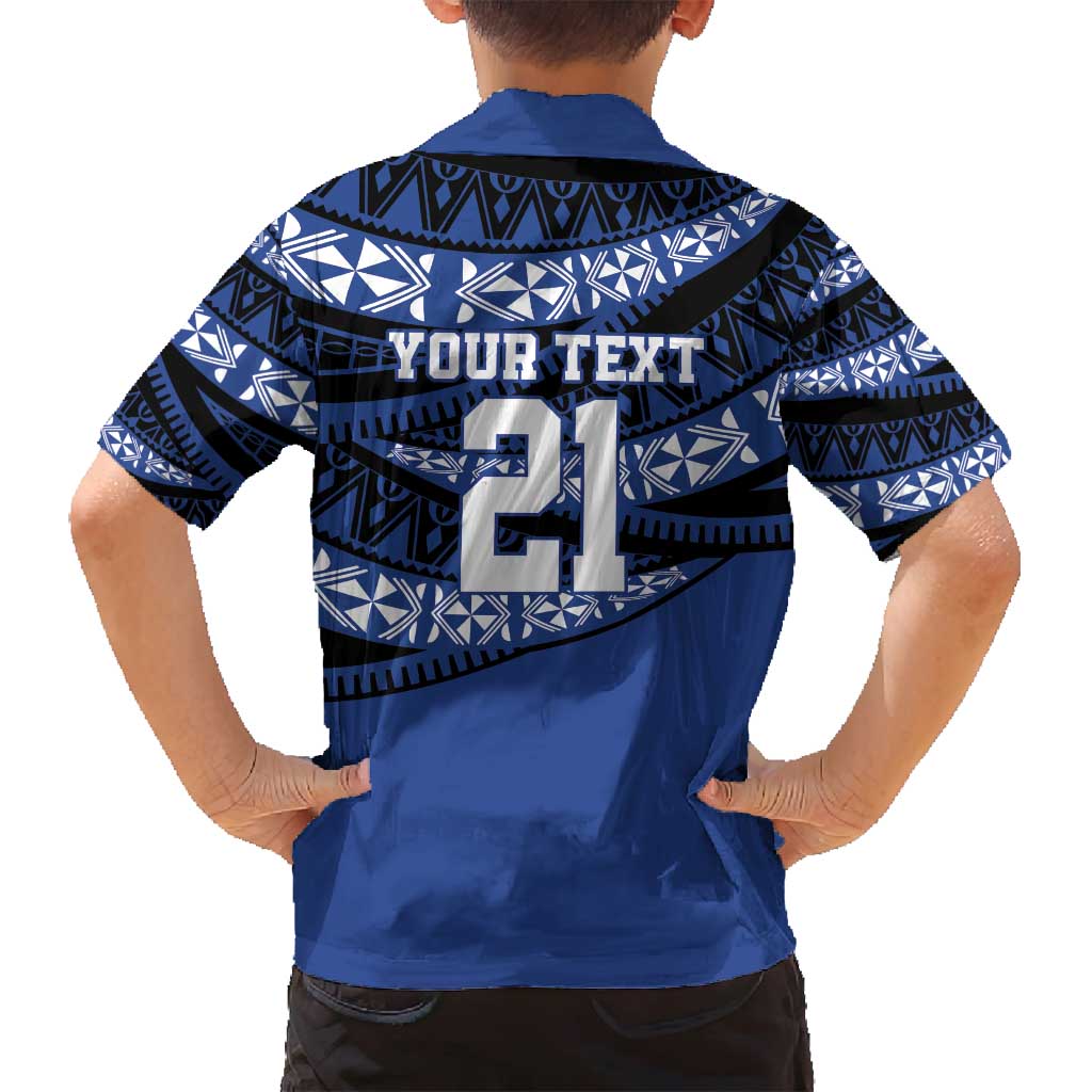 Fiji Rugby Pacific Custom Family Matching Off Shoulder Short Dress and Hawaiian Shirt Pasifika Tapa Pattern