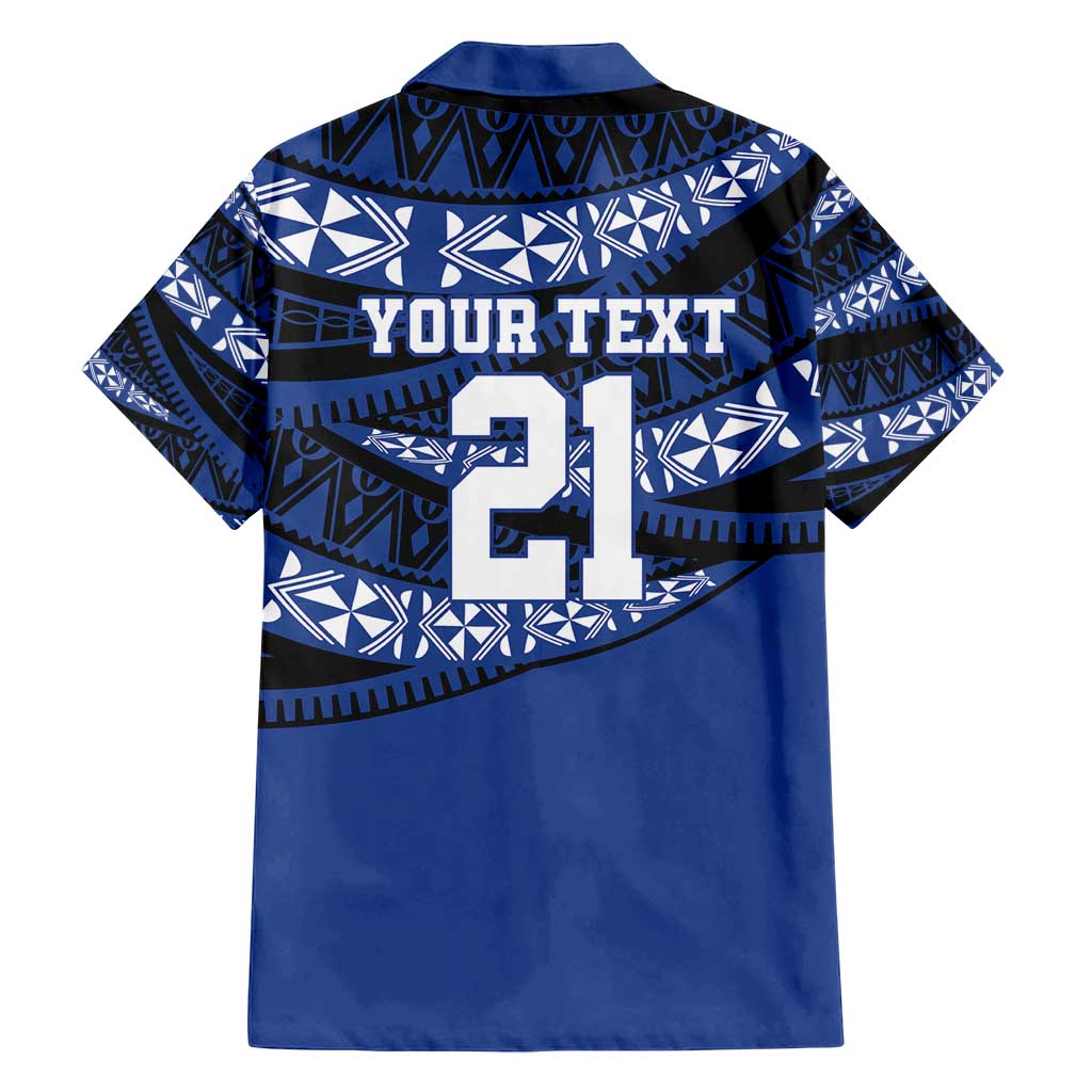 Fiji Rugby Pacific Custom Family Matching Off Shoulder Short Dress and Hawaiian Shirt Pasifika Tapa Pattern