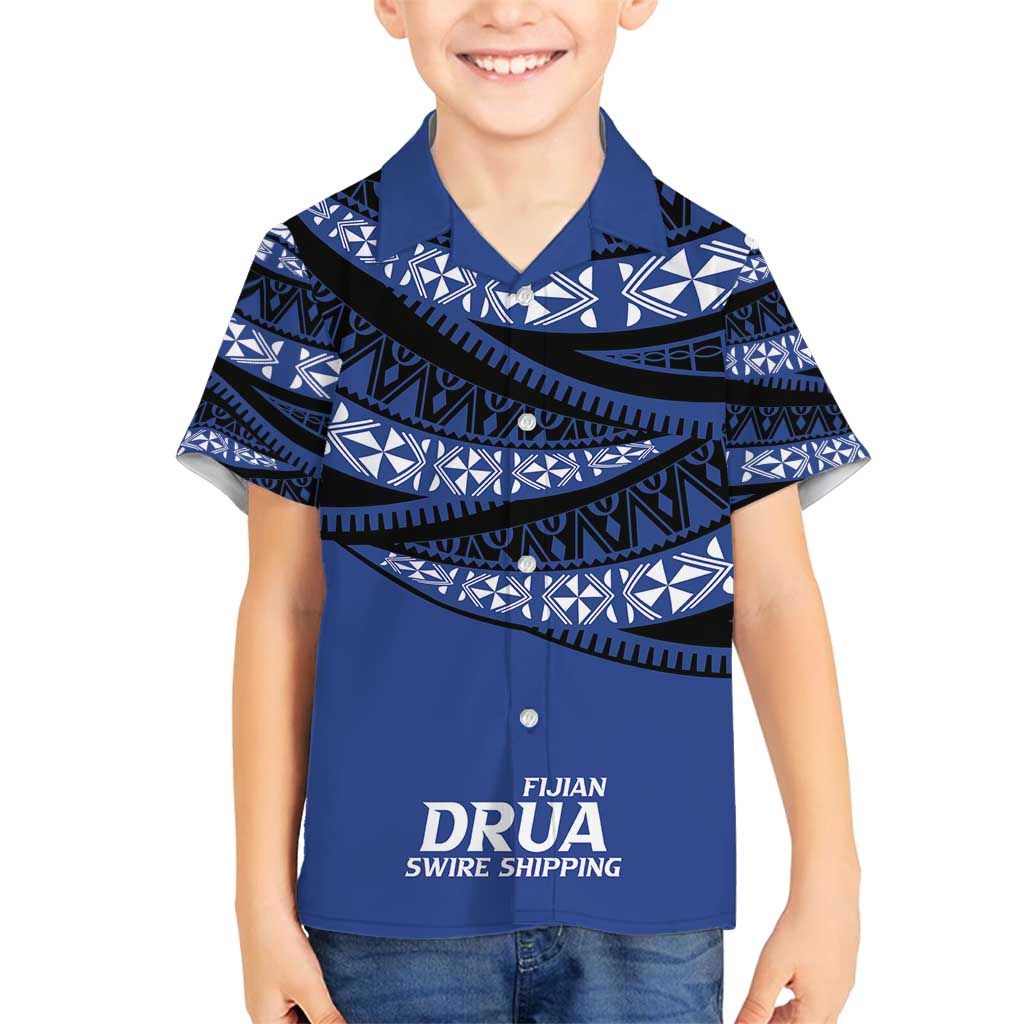 Fiji Rugby Pacific Custom Family Matching Summer Maxi Dress and Hawaiian Shirt Pasifika Tapa Pattern