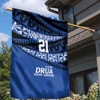 Fiji Rugby Pacific Custom Garden Flag Pasifika Tapa Pattern