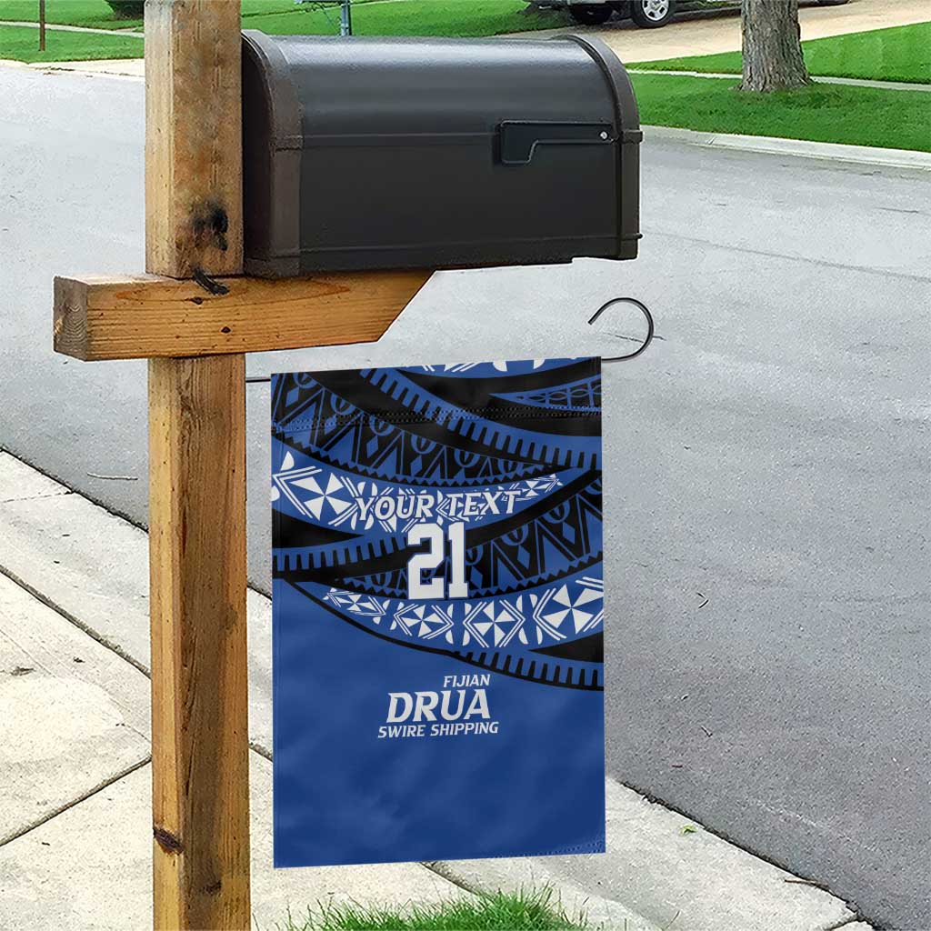 Fiji Rugby Pacific Custom Garden Flag Pasifika Tapa Pattern