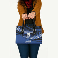 Fiji Rugby Pacific Custom Leather Bag Pasifika Tapa Pattern - Polynesian Pride