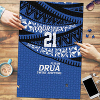 Fiji Rugby Pacific Custom Puzzle Pasifika Tapa Pattern - Polynesian Pride