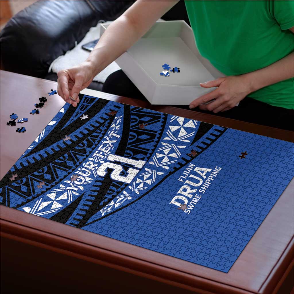 Fiji Rugby Pacific Custom Puzzle Pasifika Tapa Pattern - Polynesian Pride