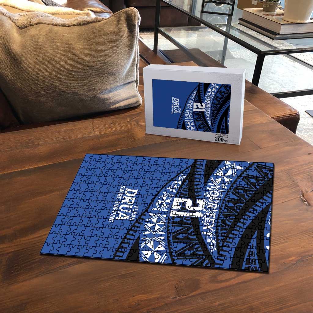 Fiji Rugby Pacific Custom Puzzle Pasifika Tapa Pattern - Polynesian Pride