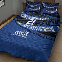 Fiji Rugby Pacific Custom Quilt Bed Set Pasifika Tapa Pattern