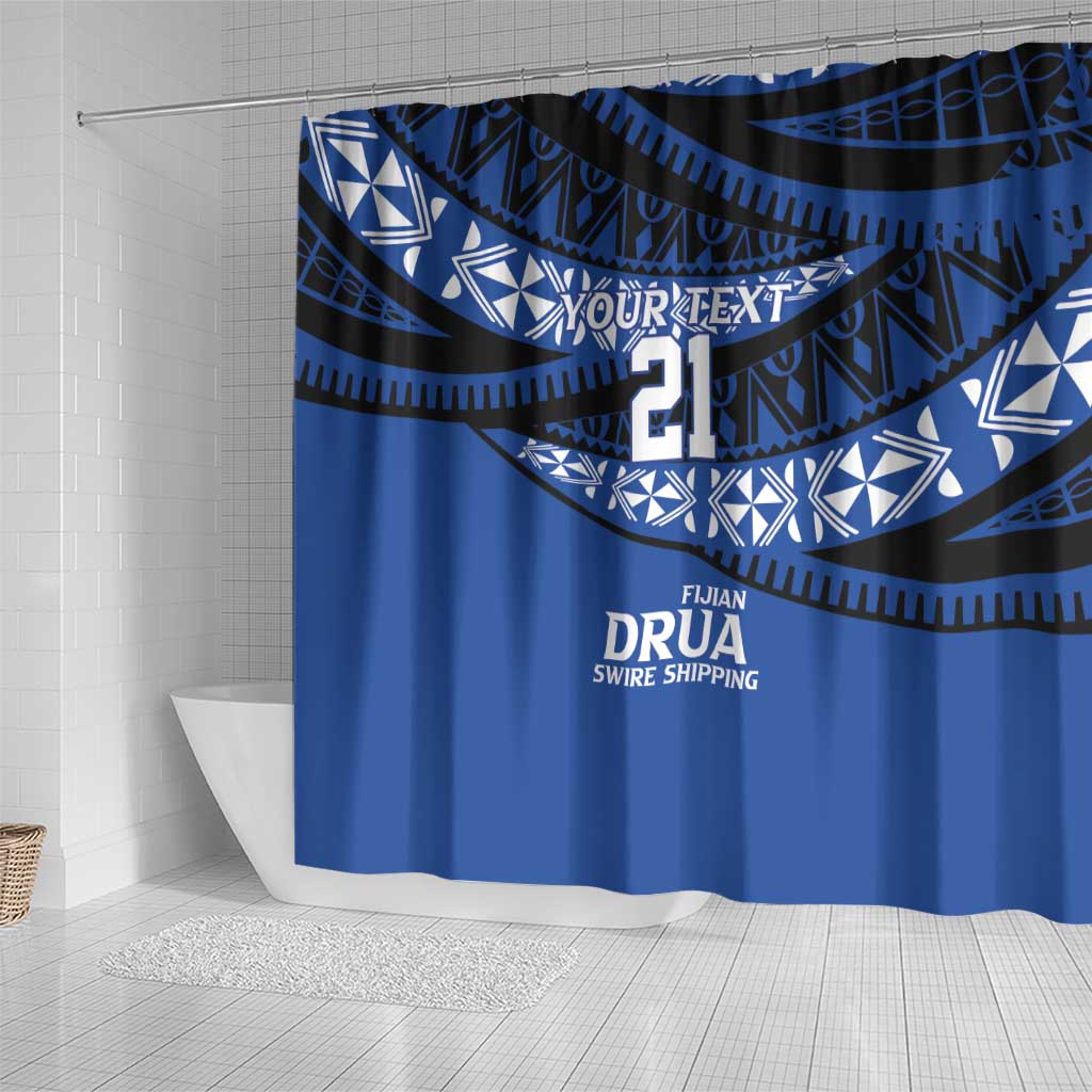 Fiji Rugby Pacific Custom Shower Curtain Pasifika Tapa Pattern