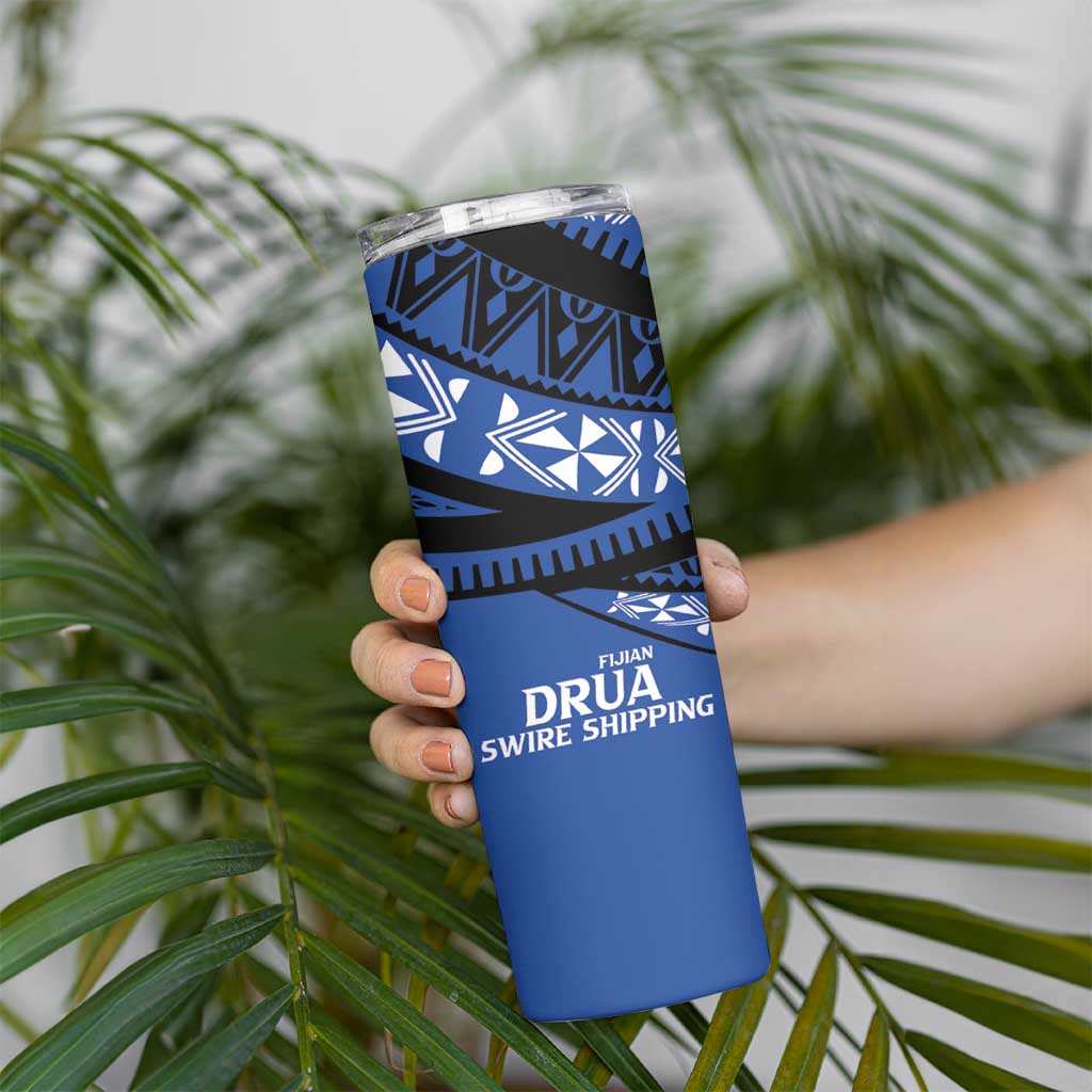 Fiji Rugby Pacific Custom Skinny Tumbler Pasifika Tapa Pattern