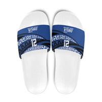 Fiji Rugby Pacific Custom Slide Sandals Pasifika Tapa Pattern - Polynesian Pride