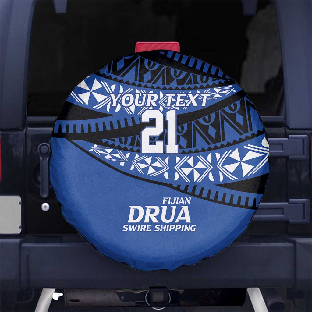 Fiji Rugby Pacific Custom Spare Tire Cover Pasifika Tapa Pattern