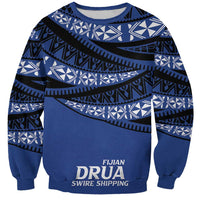 Fiji Rugby Pacific Custom Sweatshirt Pasifika Tapa Pattern