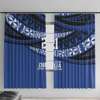 Fiji Rugby Pacific Custom Window Curtain Pasifika Tapa Pattern