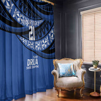 Fiji Rugby Pacific Custom Window Curtain Pasifika Tapa Pattern