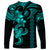 Hawaiian Tribal Long Sleeve Shirt Polynesian Kakau Turtle - Aqua LT9 - Polynesian Pride