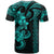 Hawaiian Tribal T Shirt Polynesian Kakau Turtle Aqua LT9 - Polynesian Pride