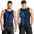 Hawaiian Tribal Men Tank Top Polynesian Kakau Turtle - Blue LT9 - Polynesian Pride