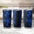 Blue Hawaiian Kakau Turtle Tumbler Cup Polynesian Tribal