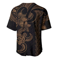 Hawaiian Tribal Baseball Jersey Polynesian Kakau Turtle - Gold LT9 - Polynesian Pride