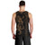 Hawaiian Tribal Men Tank Top Polynesian Kakau Turtle - Gold LT9 - Polynesian Pride