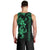 Hawaiian Tribal Men Tank Top Polynesian Kakau Turtle - Green LT9 - Polynesian Pride