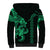 Hawaiian Tribal Sherpa Hoodie Polynesian Kakau Turtle - Green LT9 - Polynesian Pride