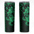 Green Hawaiian Kakau Turtle Skinny Tumbler Polynesian Tribal