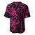 Hawaiian Tribal Baseball Jersey Polynesian Kakau Turtle - Pink LT9 - Polynesian Pride