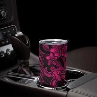 Pink Hawaiian Kakau Turtle Tumbler Cup Polynesian Tribal