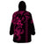 Hawaiian Tribal Wearable Blanket Hoodie Polynesian Kakau Turtle - Pink LT9 - Polynesian Pride