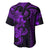 Hawaiian Tribal Baseball Jersey Polynesian Kakau Turtle - Purple LT9 - Polynesian Pride