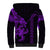 Hawaiian Tribal Sherpa Hoodie Polynesian Kakau Turtle - Purple LT9 - Polynesian Pride