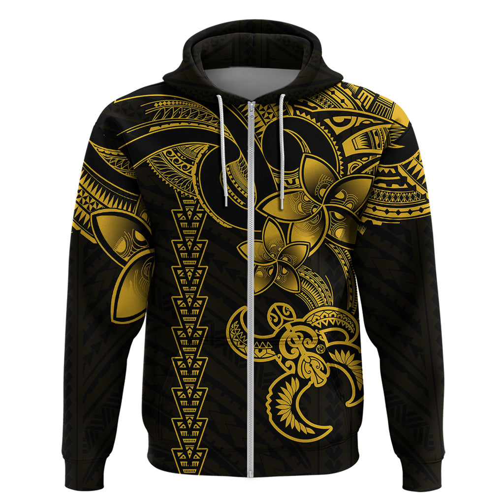 Hawaiian Tribal Hoodie Polynesian Kakau Turtle Yellow LT9 - Polynesian Pride