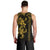 Hawaiian Tribal Men Tank Top Polynesian Kakau Turtle - Yellow LT9 - Polynesian Pride