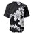 American Samoa Lotu Tamaiti Baseball Jersey White Sunday Plumeria Black Vibe