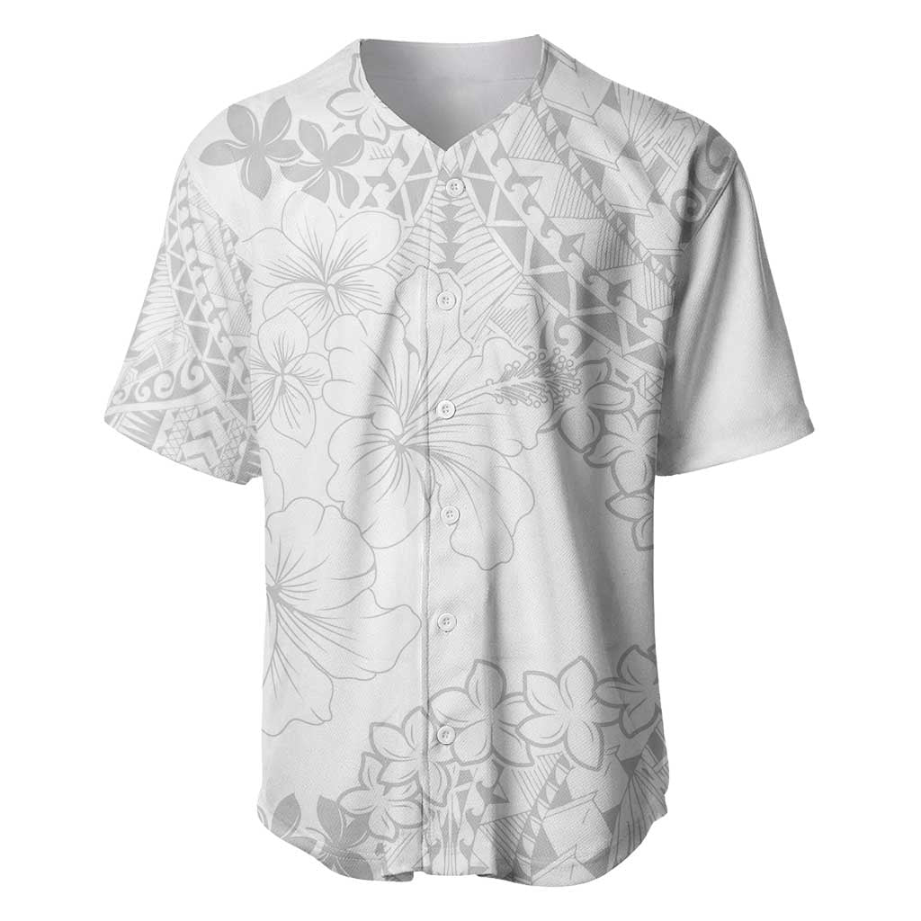 American Samoa Lotu Tamaiti Baseball Jersey White Sunday Plumeria White Vibe