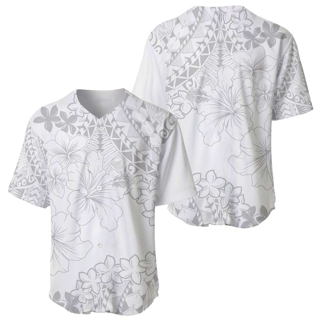 American Samoa Lotu Tamaiti Baseball Jersey White Sunday Plumeria White Vibe