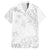 American Samoa Lotu Tamaiti Family Matching Off Shoulder Short Dress and Hawaiian Shirt White Sunday Plumeria White Vibe