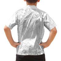 American Samoa Lotu Tamaiti Kid Hawaiian Shirt White Sunday Plumeria White Vibe