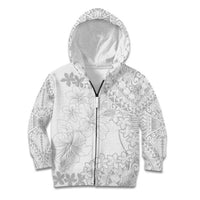 American Samoa Lotu Tamaiti Kid Hoodie White Sunday Plumeria White Vibe