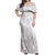 American Samoa Lotu Tamaiti Off Shoulder Maxi Dress White Sunday Plumeria White Vibe